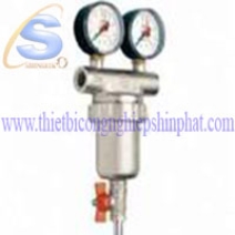 Van Chặn rác lọc Xả nhanh 2 áp kế